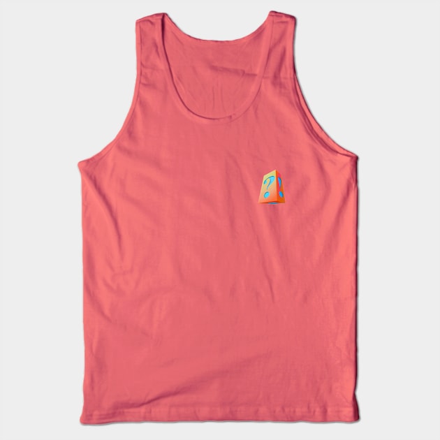 Orange Punctuation Cube Tank Top by Kalma Kun